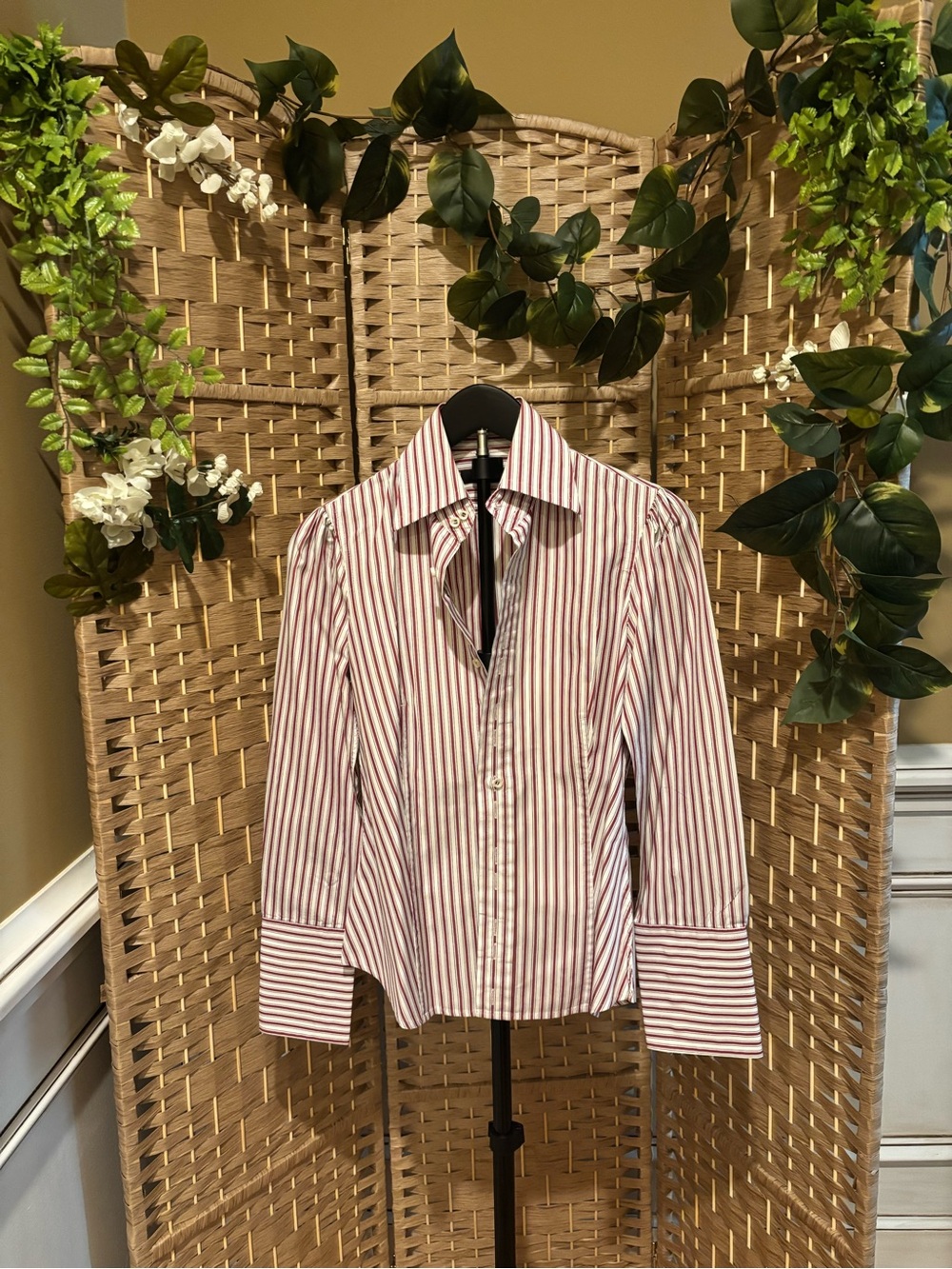 Vintage DSQUARED2 Red and White Striped Shirt